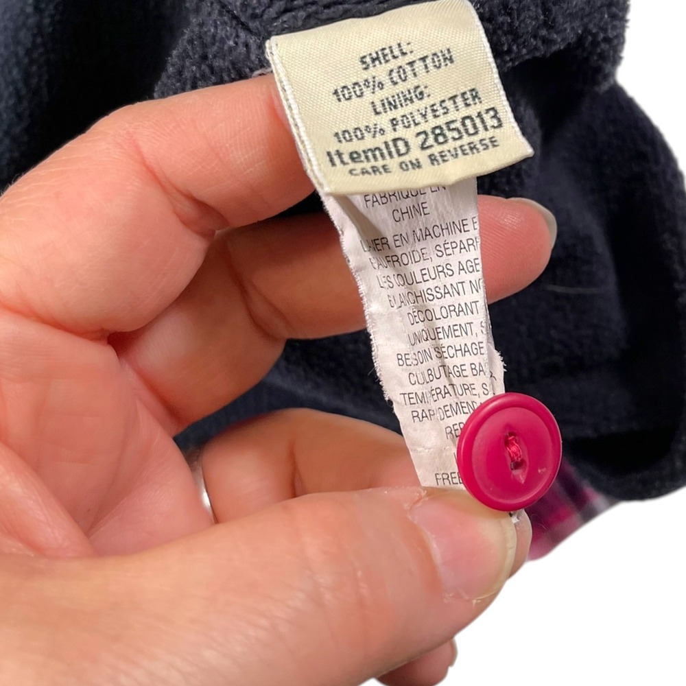 LL Bean L Pink Plaid Fleece Lined Flannel Shirt Jacket Gorpcore Cabin Outdoor - Picture 6 of 9